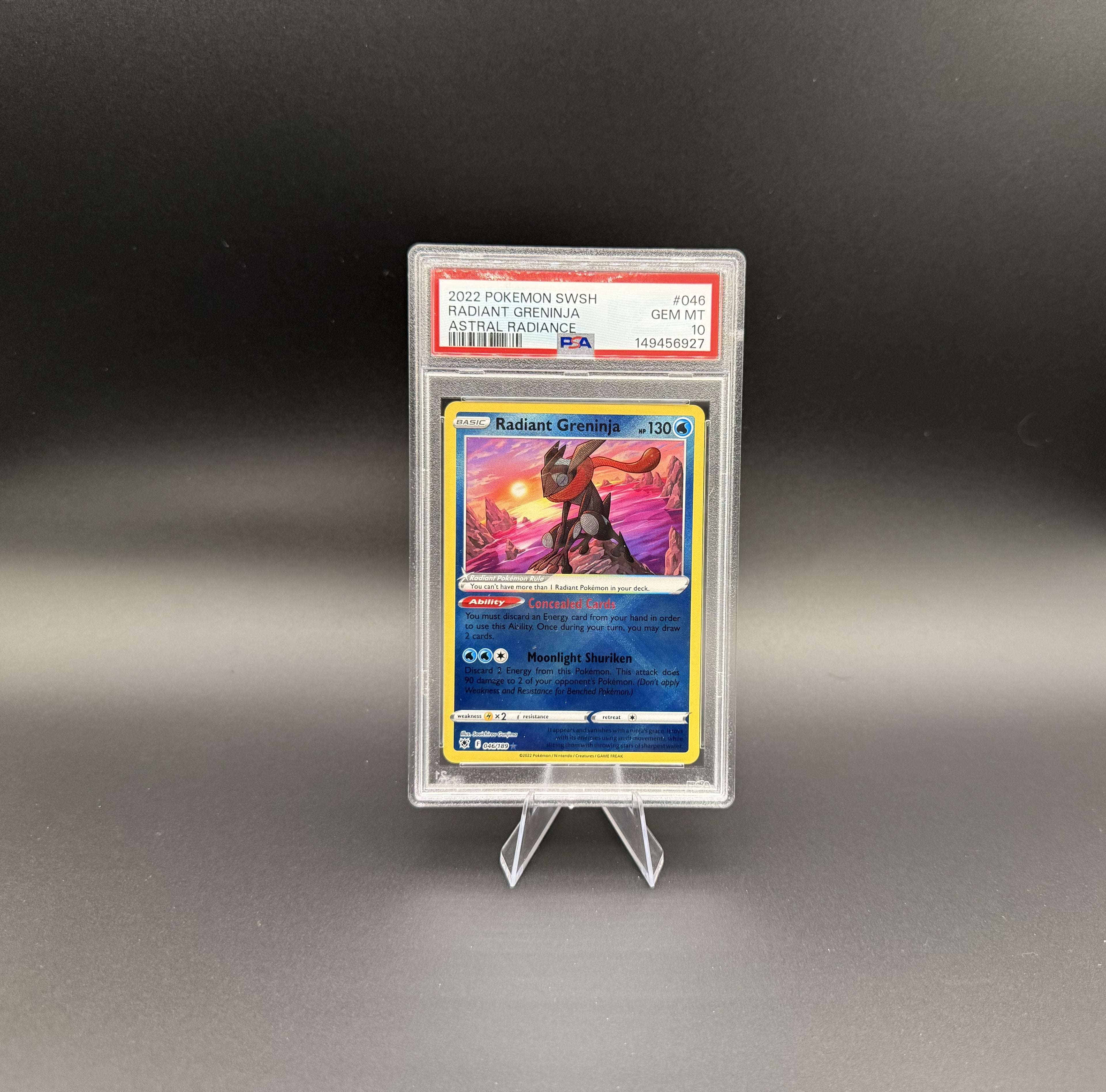RADIANT GRENINJA - ASTRAL RADIANCE - 046/189 - PSA 10