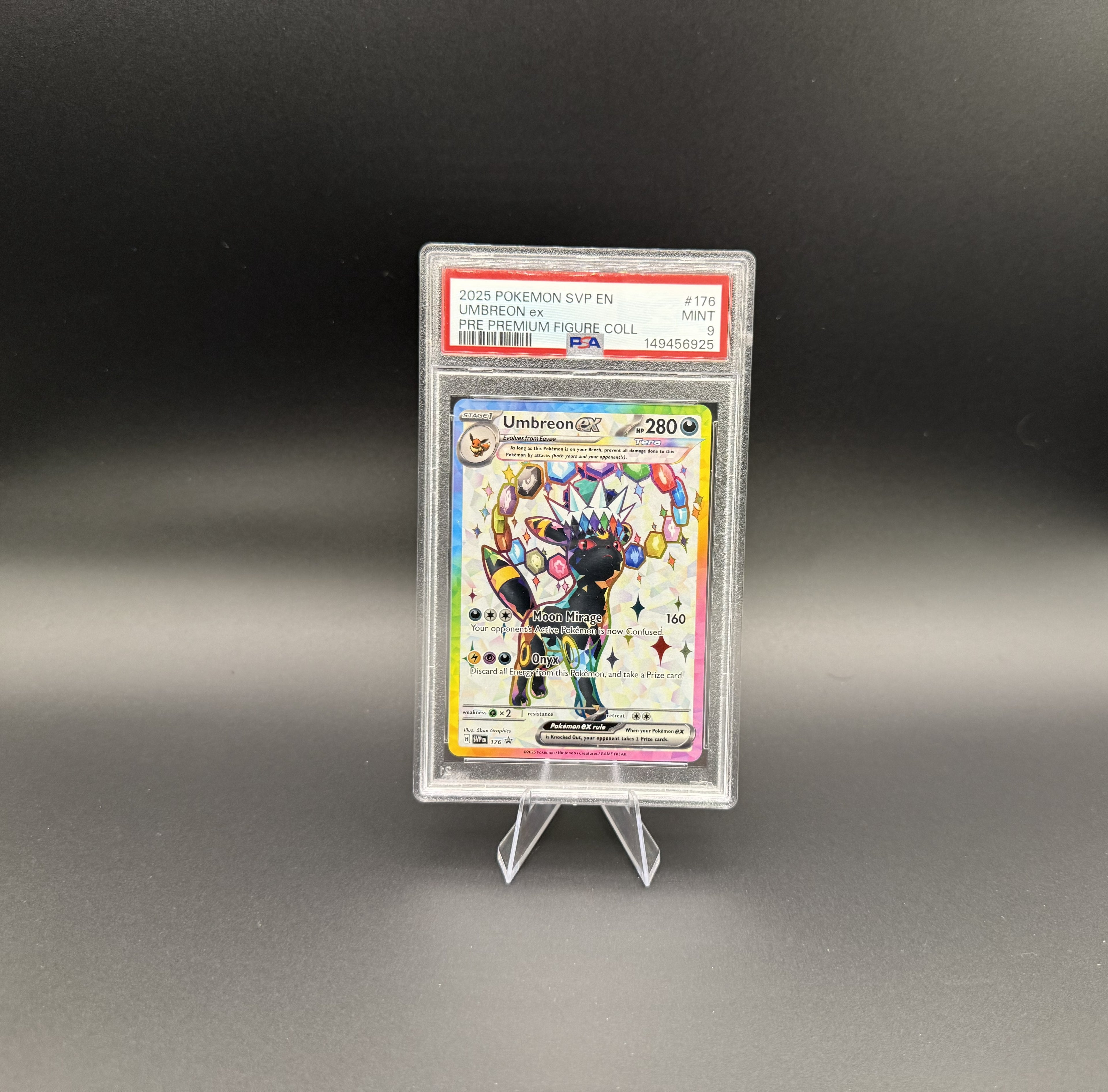 UMBREON - PRISMATIC EVOLUTIONS PREMIUM FIGURE COL. - 176 PROMO - PSA 9