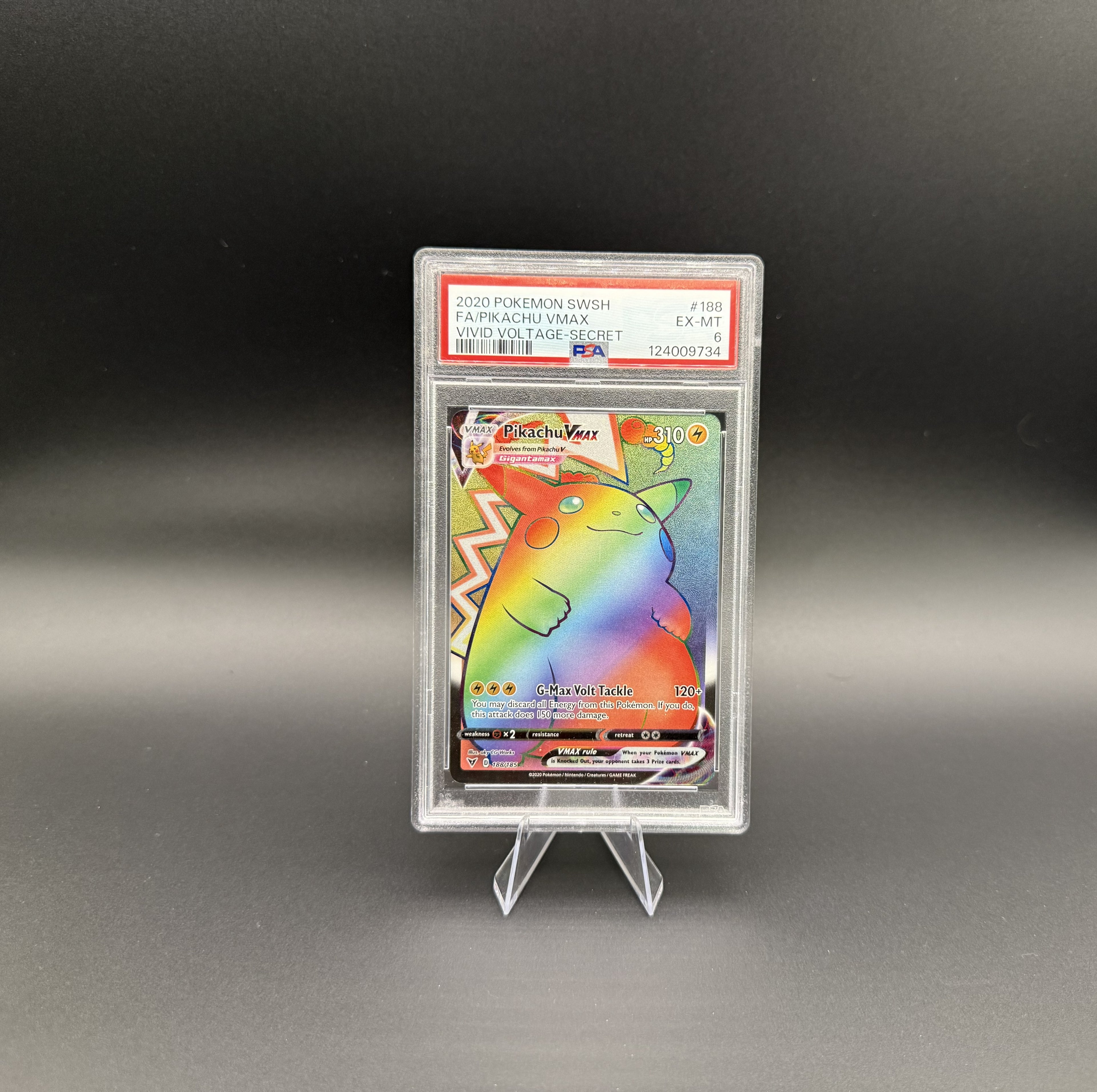 PIKACHU - VIVID VOLTAGE-SECRET - 188/185 - PSA 6
